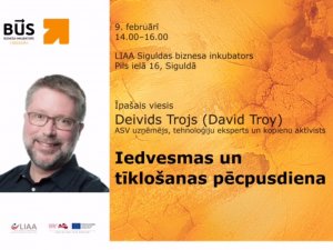 Tikšanās ar tehnoloģiju ekspertu Deividu Troju Siguldas biznesa inkubatorā