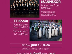 Sieviešu kora „Teiksma” un vīru kora „Saltdal Mannskor” koncerts