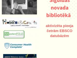Siguldas novada bibliotēkā aktivizēta pieeja četrām EBSCO datubāzēm