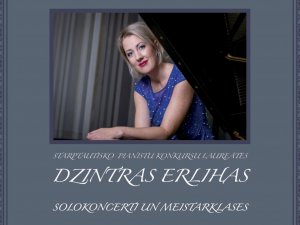 Notiks starptautisko pianistu konkursu laureātes Dzintras Erlihas solokoncerts