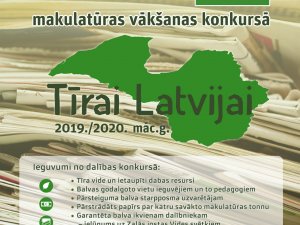 Skolēnus aicina piedalīties makulatūras vākšanas kampaņā “Tīrai Latvijai”