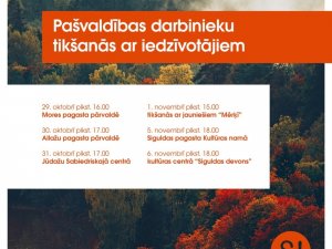 Šonedēļ iedzīvotāju tikšanās ar pašvaldības darbiniekiem notiks Siguldas pagastā un pilsētā
