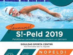 Siguldas Sporta centrā notiks “S!-Peld” peldēšanas sacensību otrais posms