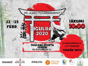 22.–23. februārī notiks XII Starptautiskais džudo turnīrs “Sigulda 2020”