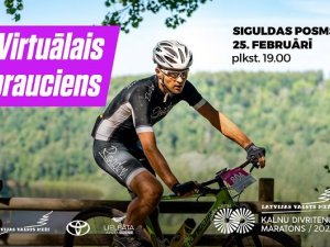 25. februārī aicina piedalīties virtuālajā velo braucienā Siguldā