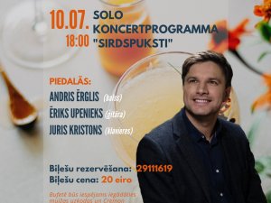 Krimuldas muižā ar solo koncertu uzstāsies Andris Ērglis
