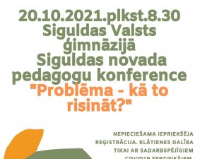 20. oktobrī Siguldā notiks pedagogu konference; aicina pieteikties