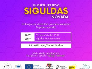 Jaunieši aicināti piedalīties diskusijā par iespējām Siguldas novadā