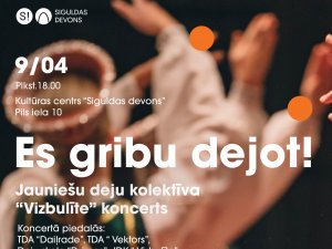 Jauniešu deju kolektīvs “Vizbulīte” aicina uz koncertu “Siguldas devonā”
