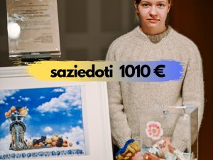 Labdarības akcijā mākslas izstādes laikā “Siguldas devonā” saziedoti 1010 eiro 