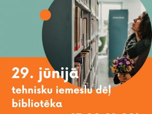 29. jūnijā izmaiņas Siguldas novada bibliotēkas darba laikā