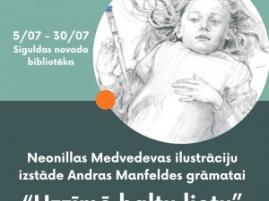 Atklāta Neonillas Medvedevas ilustrāciju izstāde Siguldas novada bibliotēkā
