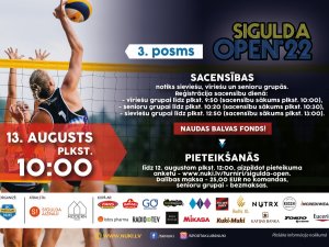Sestdien norisināsies sacensību “Sigulda Open’22” 3. posms