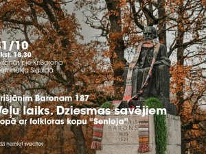 31. oktobrī folkloras kopa “Senleja” aicina satikties pie Krišjāņa Barona pieminekļa