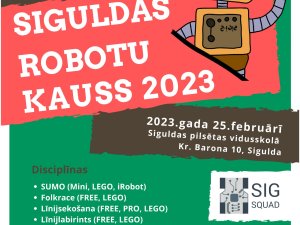Šonedēļ norisināsies “Siguldas robotu kauss 2023”