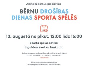 Siguldā norisināsies Bērnu drošības dienas sporta spēles
