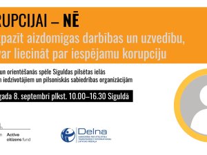 “Sabiedrība par atklātību – Delna” 8. septembrī organizē semināru Siguldā