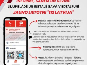 Informē, saņem un uzzini ar jauno lietotni “112 Latvija” un www.112.lv